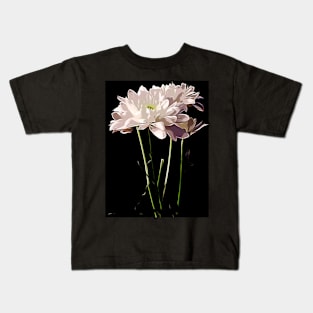 White Chrysanthemum Kids T-Shirt